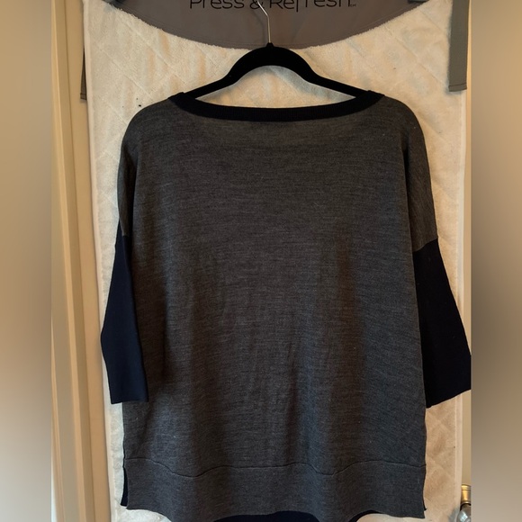 NWOT LOFT Merino Wool Color Contrast Sweater - Picture 7 of 7